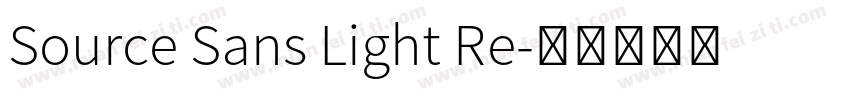 Source Sans Light Re字体转换
